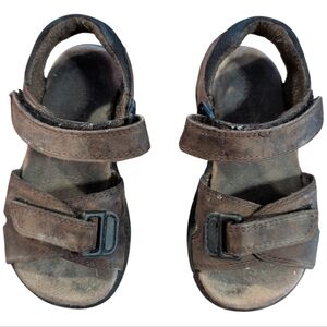 STRIDE RITE Brown Leather Sandals With Velcro Closure Toddler 6.5